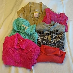 Lot of seven tops girls size 7/8
